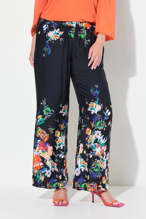 Actual product image Miamoda Pants with wide legs and floral print (52)