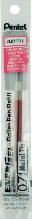 Actual product image Pentel Cartridges EnerGel 0.7mm LR7P3X coral (Orange, 0.70 mm, 1 pcs.)