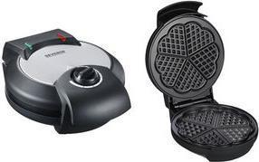 Image du produit Severin 2103 Acier inoxydable brossé-noir, 1300 W, forme de coeur, nombre de galettes 5