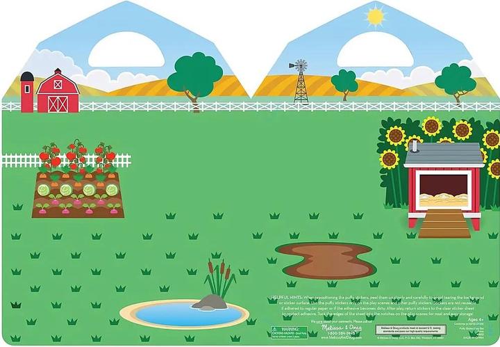 Produktbild Melissa & Doug Reusable Puffy Stickers Playset Farm (52 Sticker)