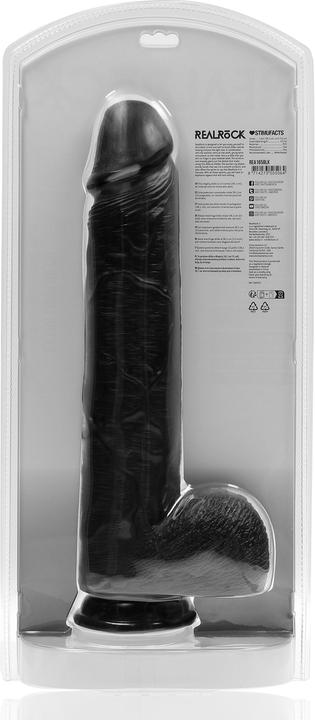 Produktbild RealRock Extra Large Straight with Balls 15 / 38 cm - Black