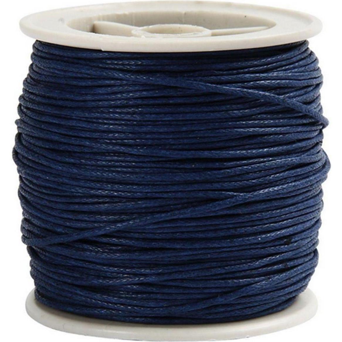 Creativ Company Baumwollband 1 mm gewachst, Garn + Wolle, Blau