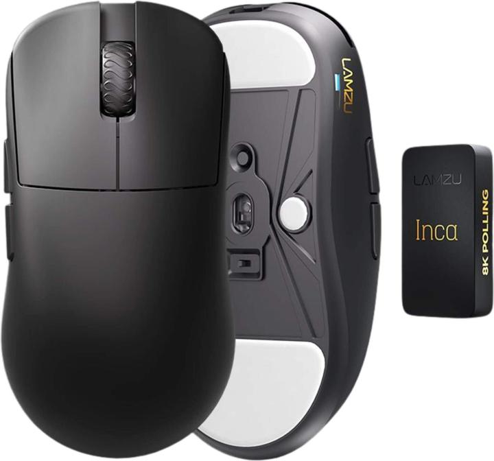 Actual product image Lamzu Inca Wireless Gaming Maus - schwarz (Cable, Wireless)