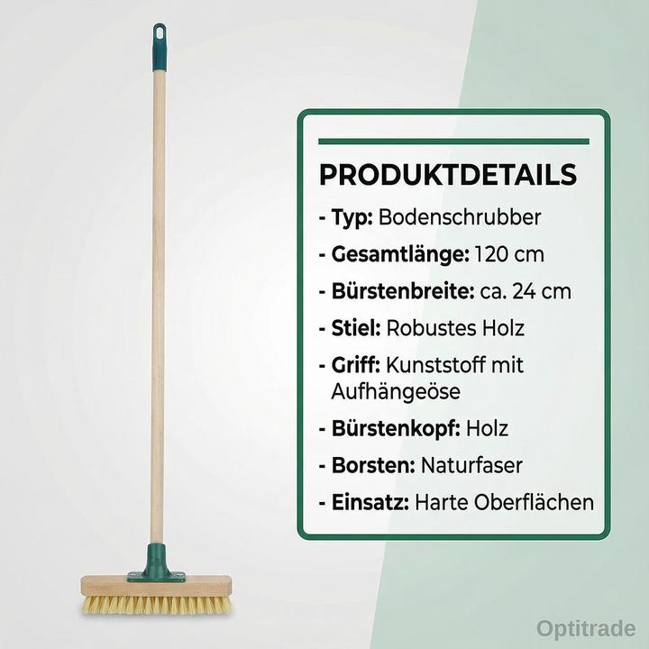 Productafbeelding Ultra Clean Schrobborstel met houten steel (1 Pcs.)