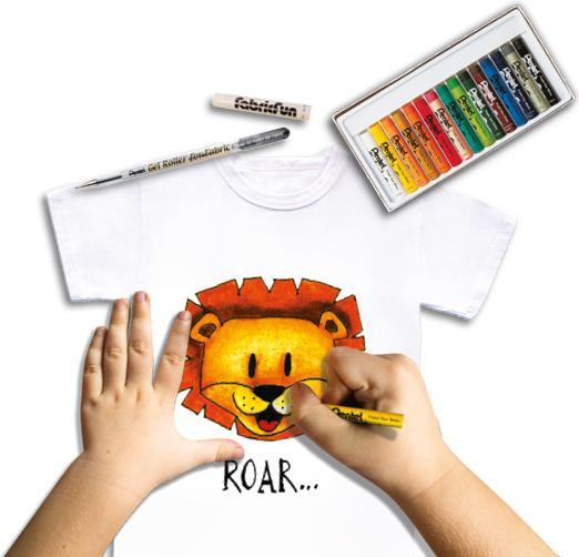 Pentel T-shirt painting set with pen and crayons