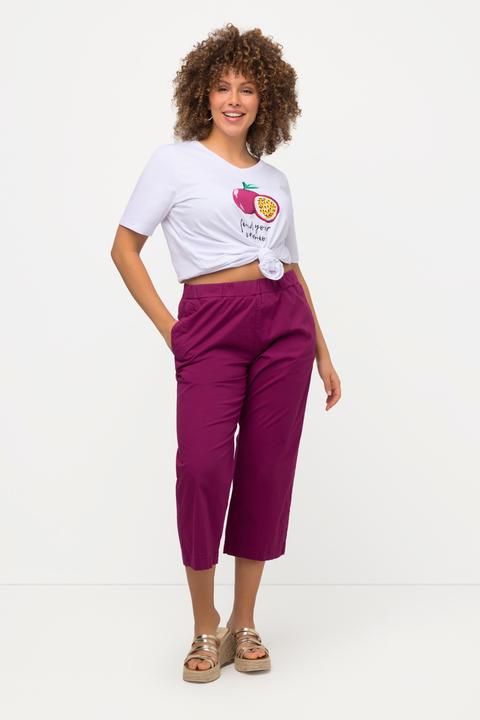 Produktbild Ulla Popken 7/8-Hose Ruby, geformtes Knie, gerades Bein, Elastikbund (50)