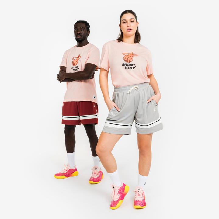 Image du produit Tarmak Short de basketball NBA homme/femme - SH 900 AD Rouge bordeaux (L)