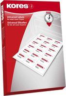 Image du produit Kores Étiquettes universelles, 70,0 x 35,0 mm, blanches, bord GP en haut + en bas