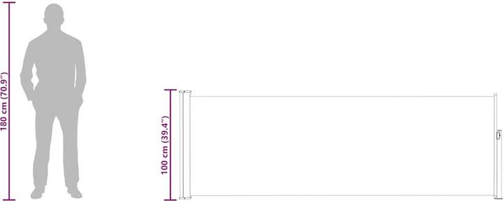 Produktbild vidaXL Seitenmarkise (3 m)