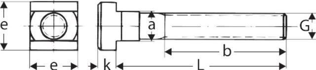 Produktbild Amf T-Nutenschrauben DIN 787 14 M 12 x 100 mm (1 Schraube pro Stück)