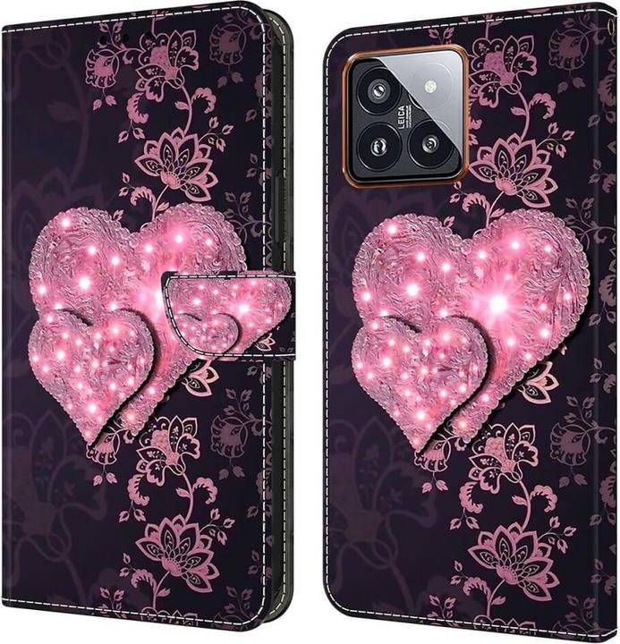 Actual product image Cover-Discount Xiaomi 14 Pro - 3D effect cover case hearts (Xiaomi 14 Pro)