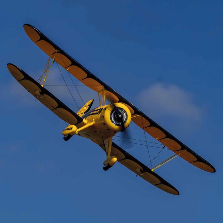 Image du produit E-Flite FLUGZEUG WACO Yellow 550mm EP BNF UMX mit AS3X & SAFE Select