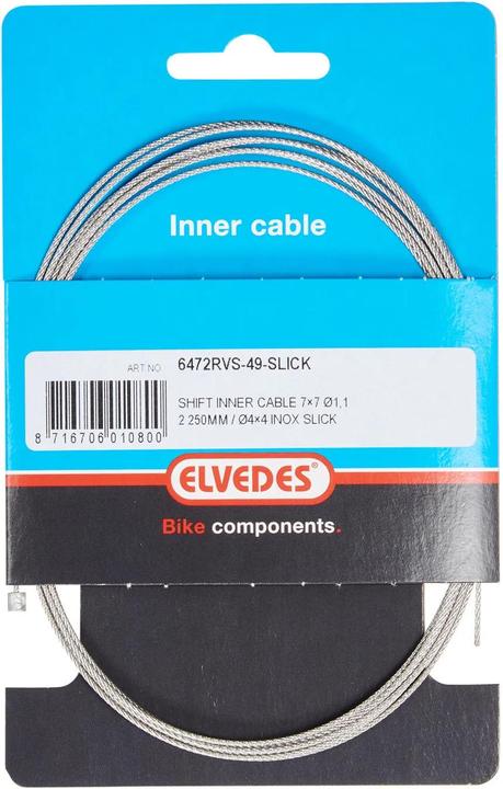 Elvedes übertragungskabel 7x7 edelstahl-slick-draht ø1,1mm mit n-kopf ø4x4