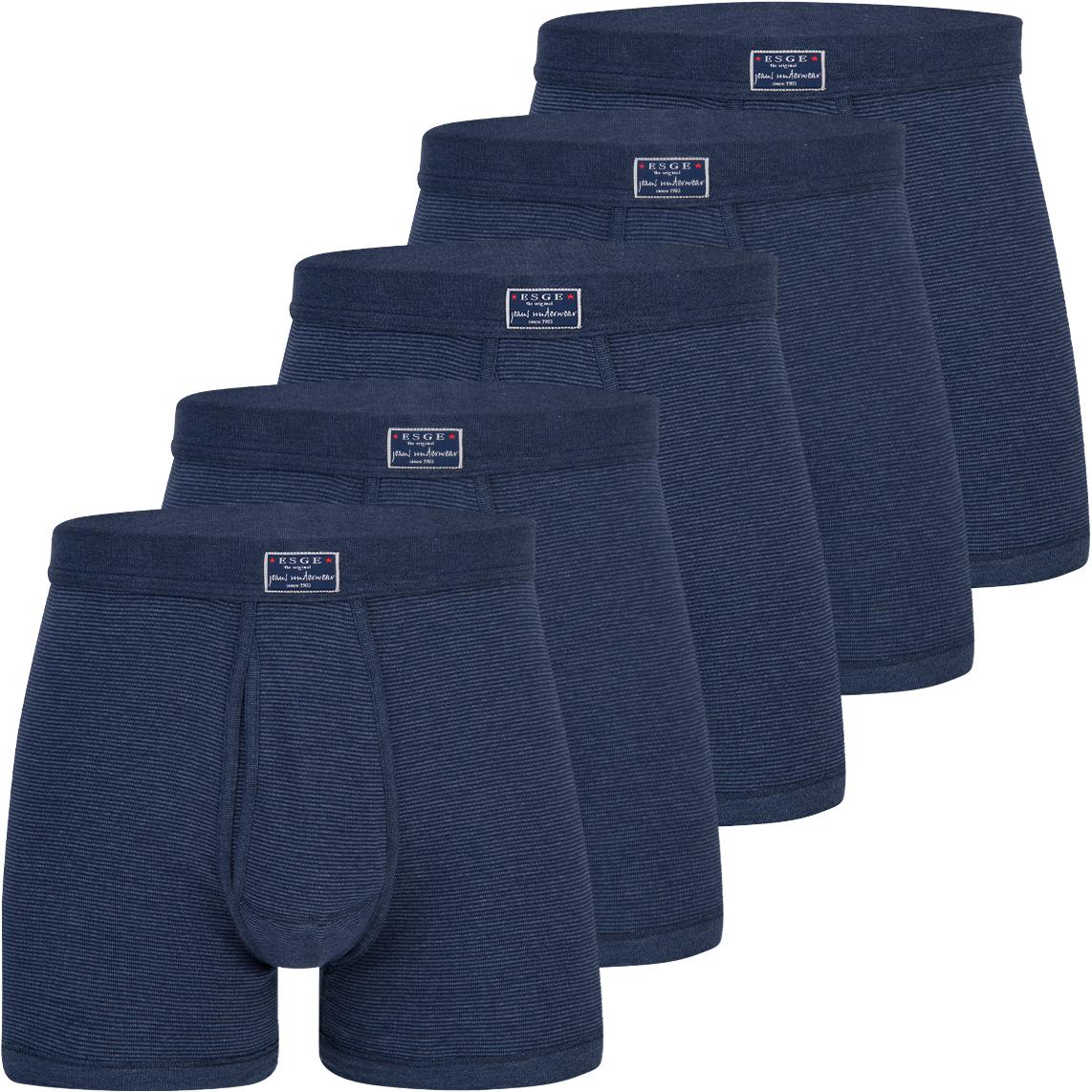 ESGE, Herren, Unterhosen, 5er Pack - Feinripp Jeans Pant mit Eingriff, Blau, (3XL, 5er Pack)