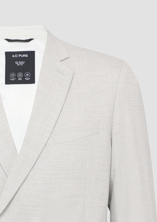 Produktbild S.Oliver Indoor-Sakko s.O PURE: Zweireihiges Sakko im Slim Fit (48)