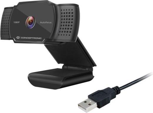Actual product image Conceptronic Webcam AMDIS 1080P HD Webcam+Microphone sw (2 Mpx)