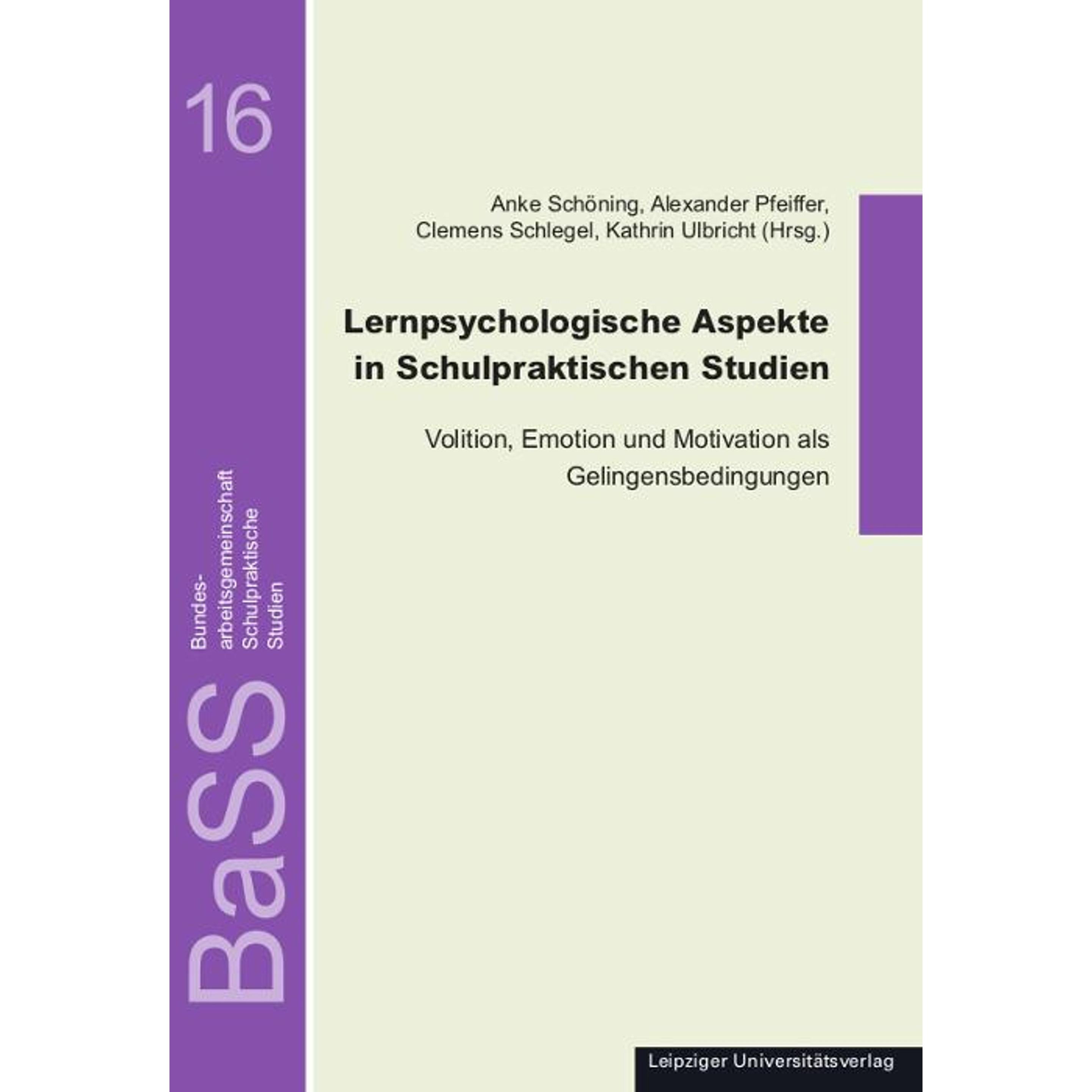 Lernpsychologische Aspekte in Schulpraktischen Studien, Fachbücher von Anke Schöning, Alexander Pfeiffer, Kathrin Ulbric...