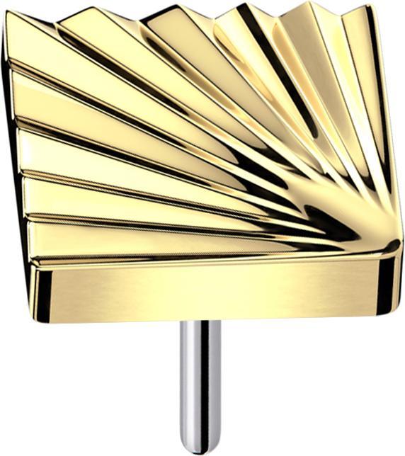 Produktbild Star Piercing Threadless Diamantschliff Scheibe Quadratisch vergoldet (ohne Messing, Titan)