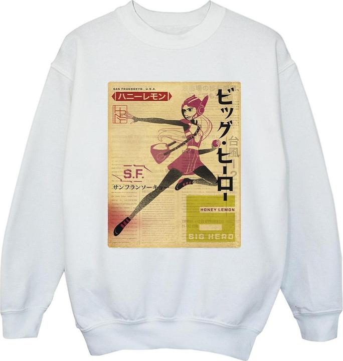 Immagine prodotto Disney Big Hero 6 Baymax Honey Lemon Newspaper Felpa Ragazze (116)