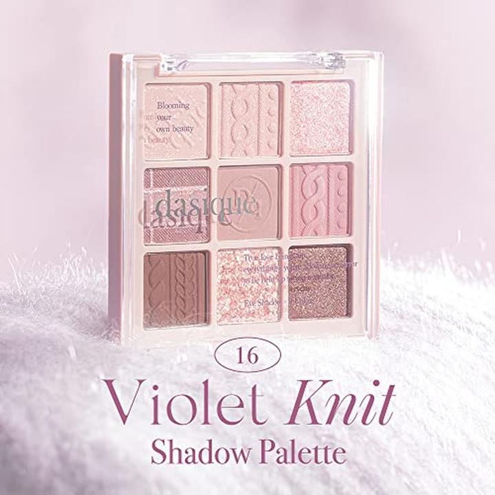 Actual product image Dasique Shadow Palette Violet Knit Vegan Cruelty-Free Blendable