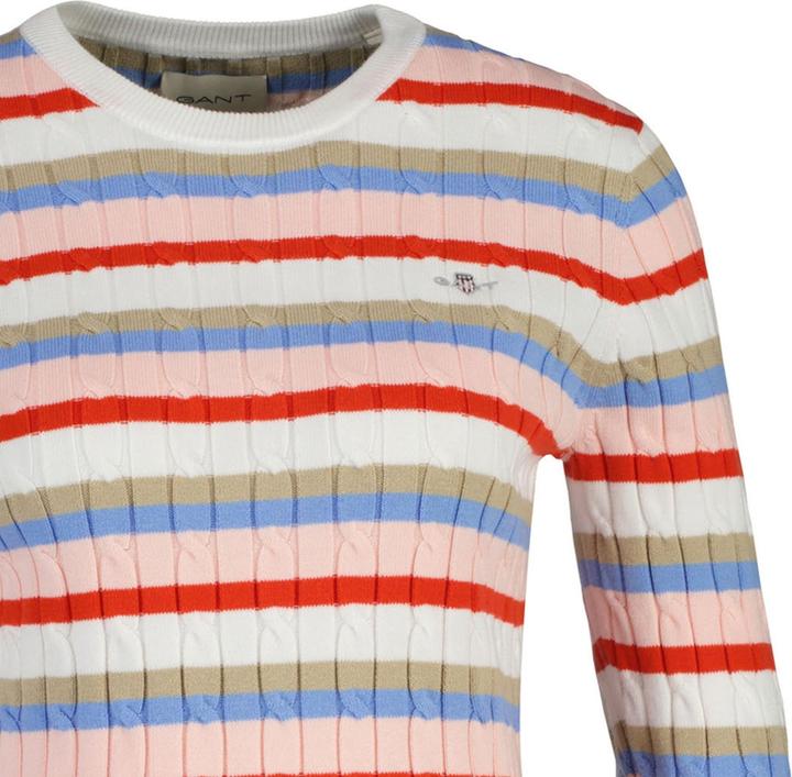 Produktbild GANT Stretch Cotton Cable Stripe C-Neck (M)