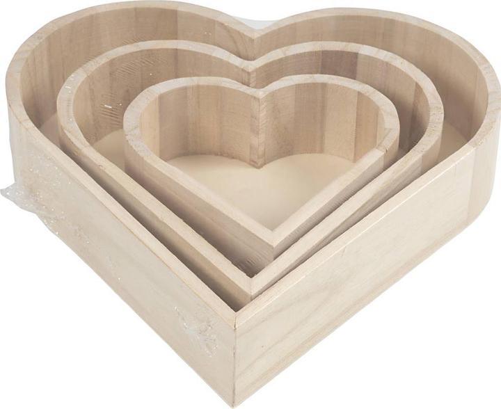 Produktbild Creativ Company Holz Schalen in Herzform