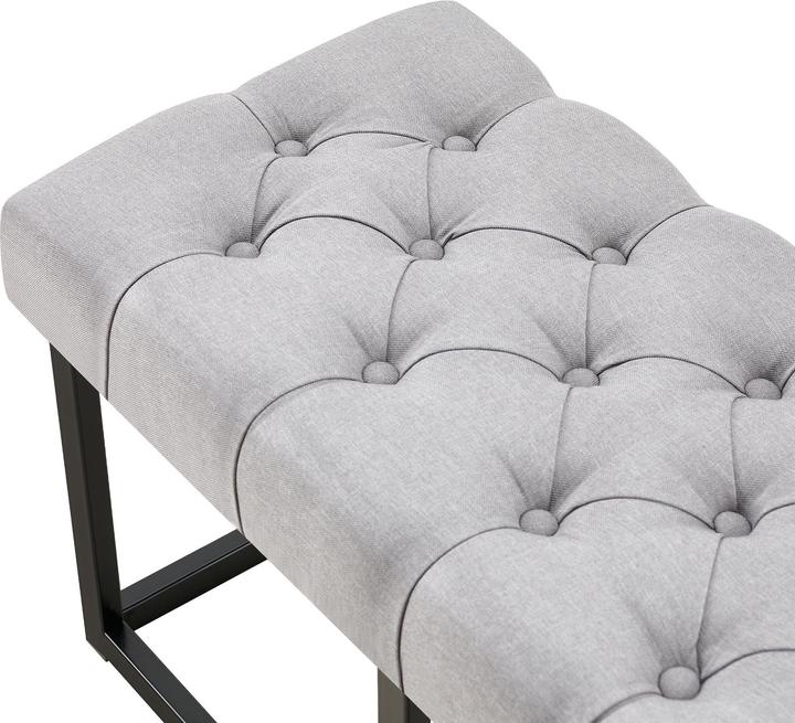 Actual product image Swisshandel24 Bench Amun fabric B150, grey (150 cm)