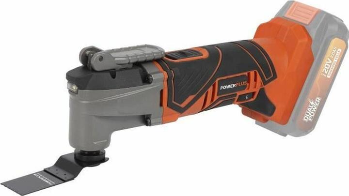 Powerplus Multiutensile oscillante a doppia potenza 20V - batteria e caricatore esclusi - 5 Acc.