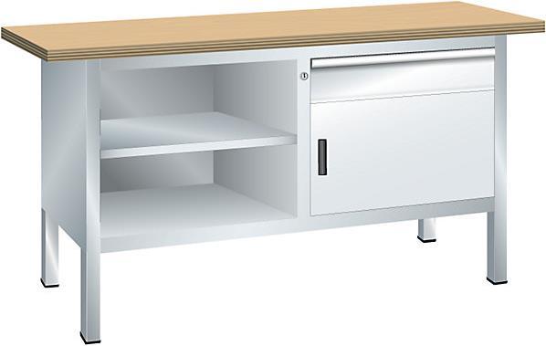 Immagine prodotto Lista Banco da lavoro compatto, piano in faggio (150 cm, 70 cm)