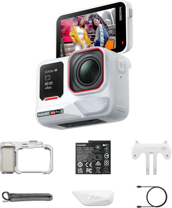 Produktbild Insta360 Ace Pro 2 (Arctic White) | Xplorer Bundle (Moonlight Silver) (30p, Bluetooth, GPS, WLAN)