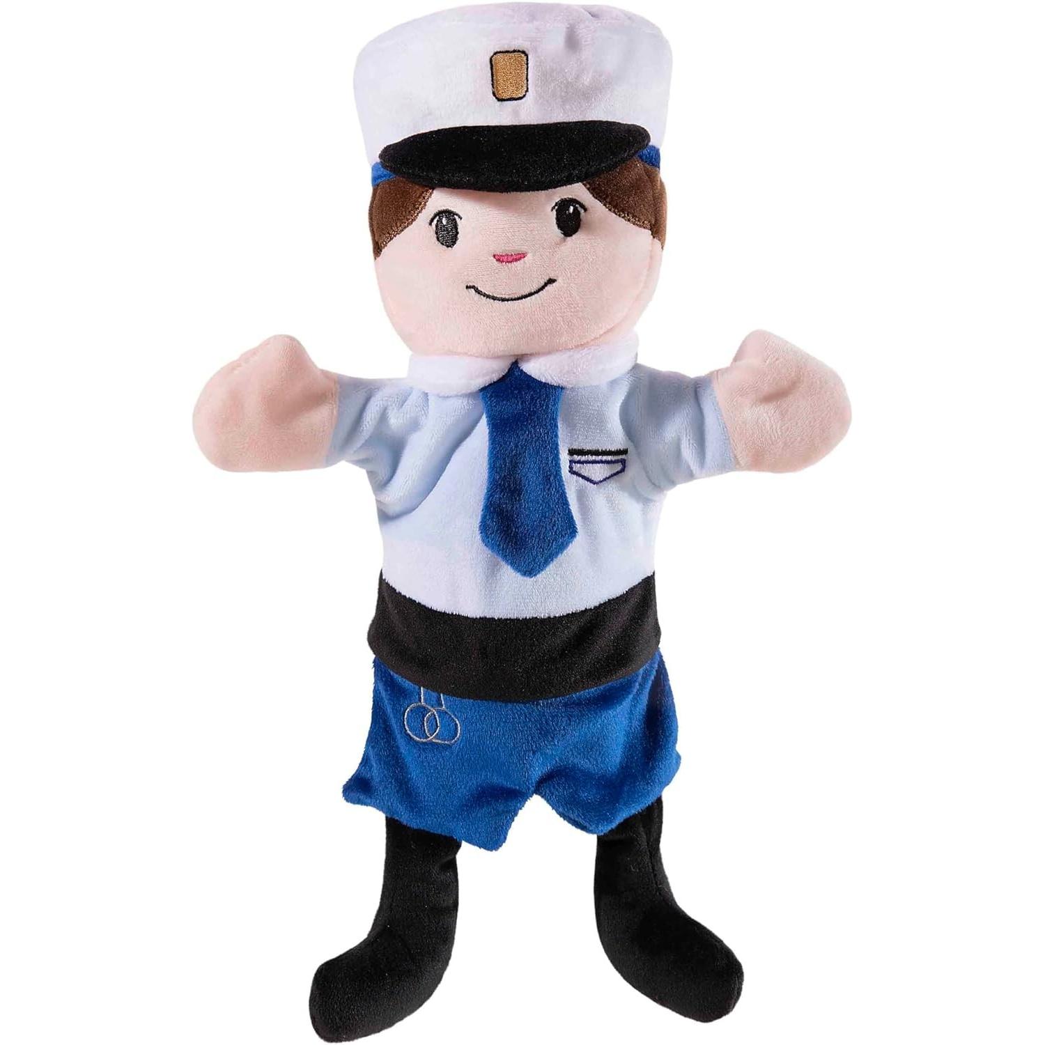 Heunec 395671 - Handpuppe Polizist, Handspielpuppe, Stoffpuppe, ca. 24 cm (56742364)