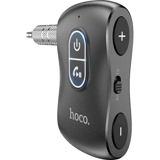 Hoco FM bangų moduliatorius E73 Pro Journey AUX BT (Trasmettitore e ricevitore), Adattatore audio Bluetooth, Nero