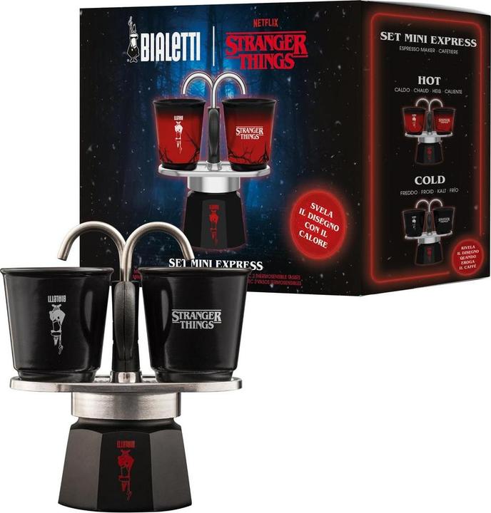 Immagine prodotto Bialetti Espressokanne Stranger Things, mit 2 Espressotassen (2 Tazze)