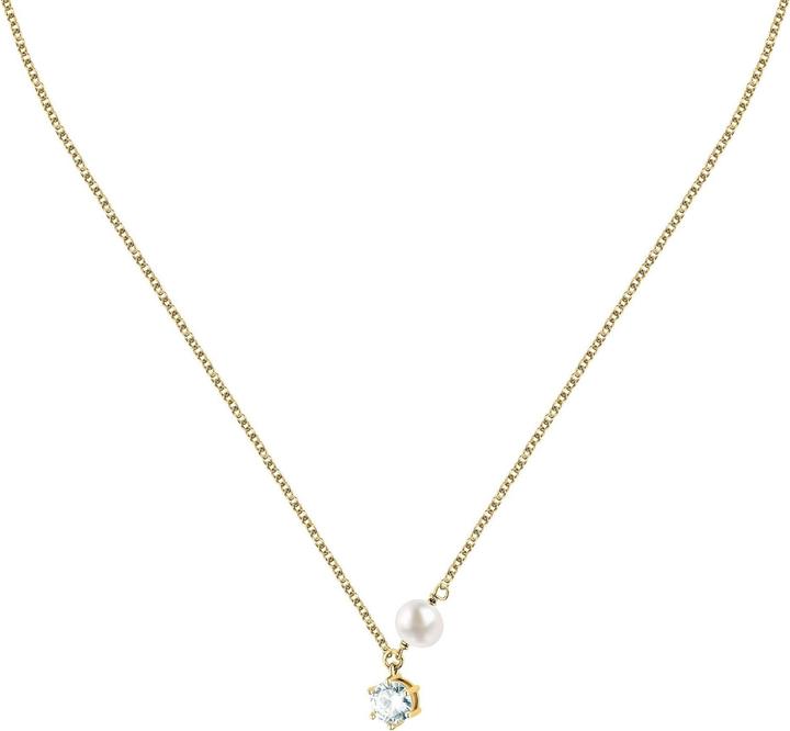 Morellato - Gold-plated necklace with real pearl and zircon Pearl SXU57 (Silber 925, 45 cm)