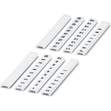 Thumbnail - Phoenix Contact Phoenix 0809528 Terminal block markers 10Stück(e) Klemmenblockzubehör, Elektronikkabel + Stecker, Weiss