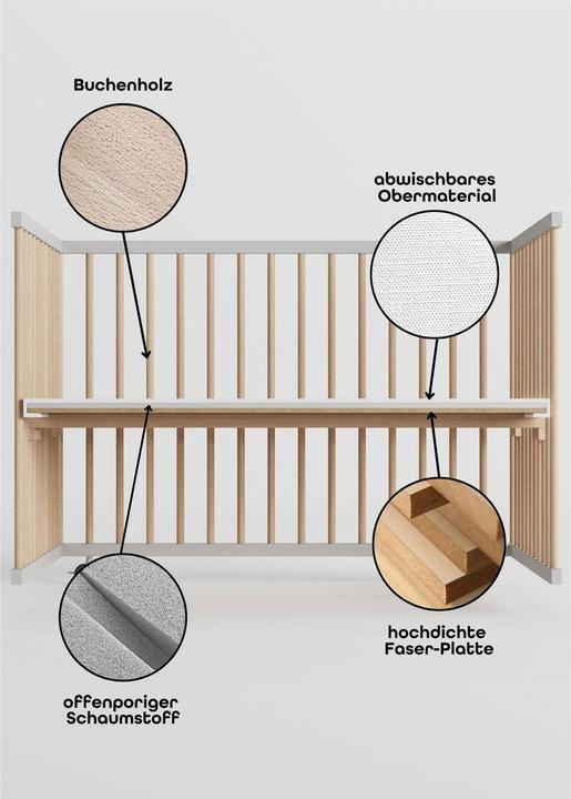 Actual product image Sämann Premium playpen (Beech)