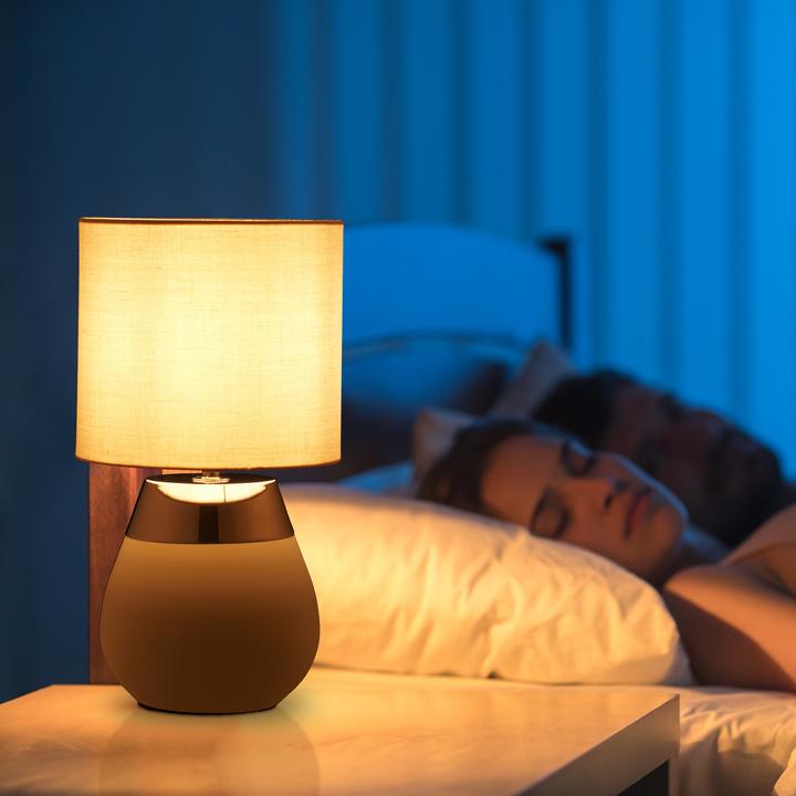 Image du produit Relaxdays Lampe de chevet tactile, réglable (E14)