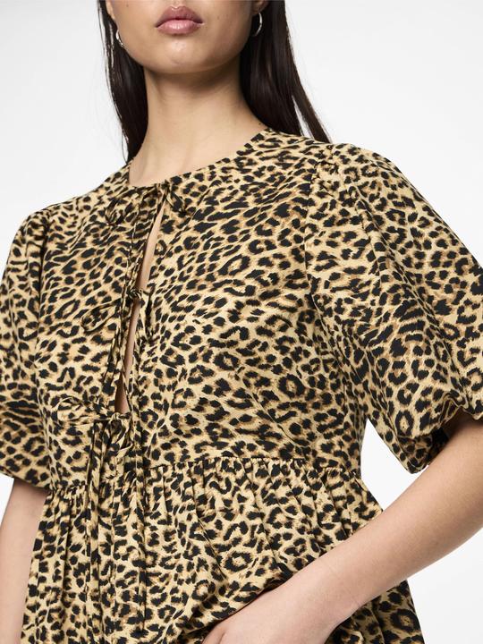 Produktbild Pieces PCNANCY LEOPRINT Bluse mit kurzen Ärmeln (S)