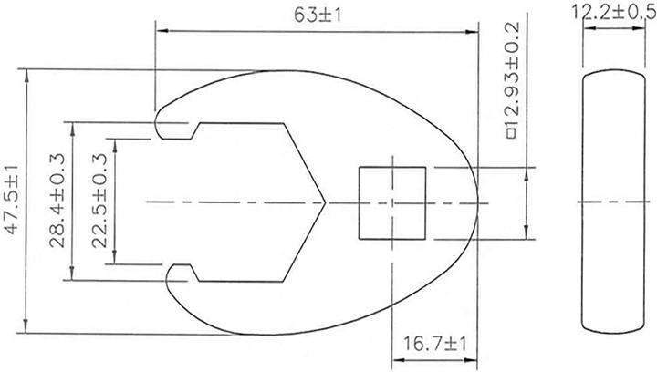 Image du produit BGS Clé col de cygne 12,5 mm (1/2) 28 mm (28 mm)