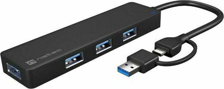 Actual product image Genesis USB 3.0 HUB, Mayfly, 4-Port, Black (USB-C, 4 ports)