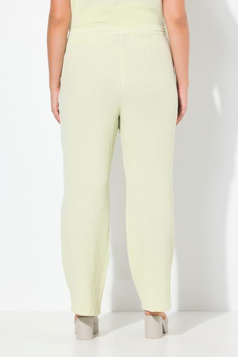 Produktbild Ulla Popken Musselin-Schlupfhose Rose, weites Bein, Elastikbund (54, 56)