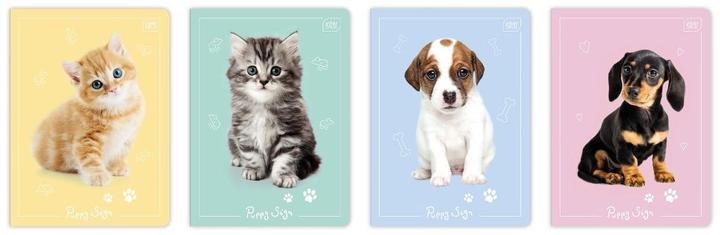 Actual product image Interdruk Notebook A5/32K Raster UV Puppy Sign (10 pieces) (A5, Checked)