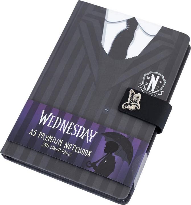 Image du produit Wednesday Carnet de notes Premium (A5, À rayures)