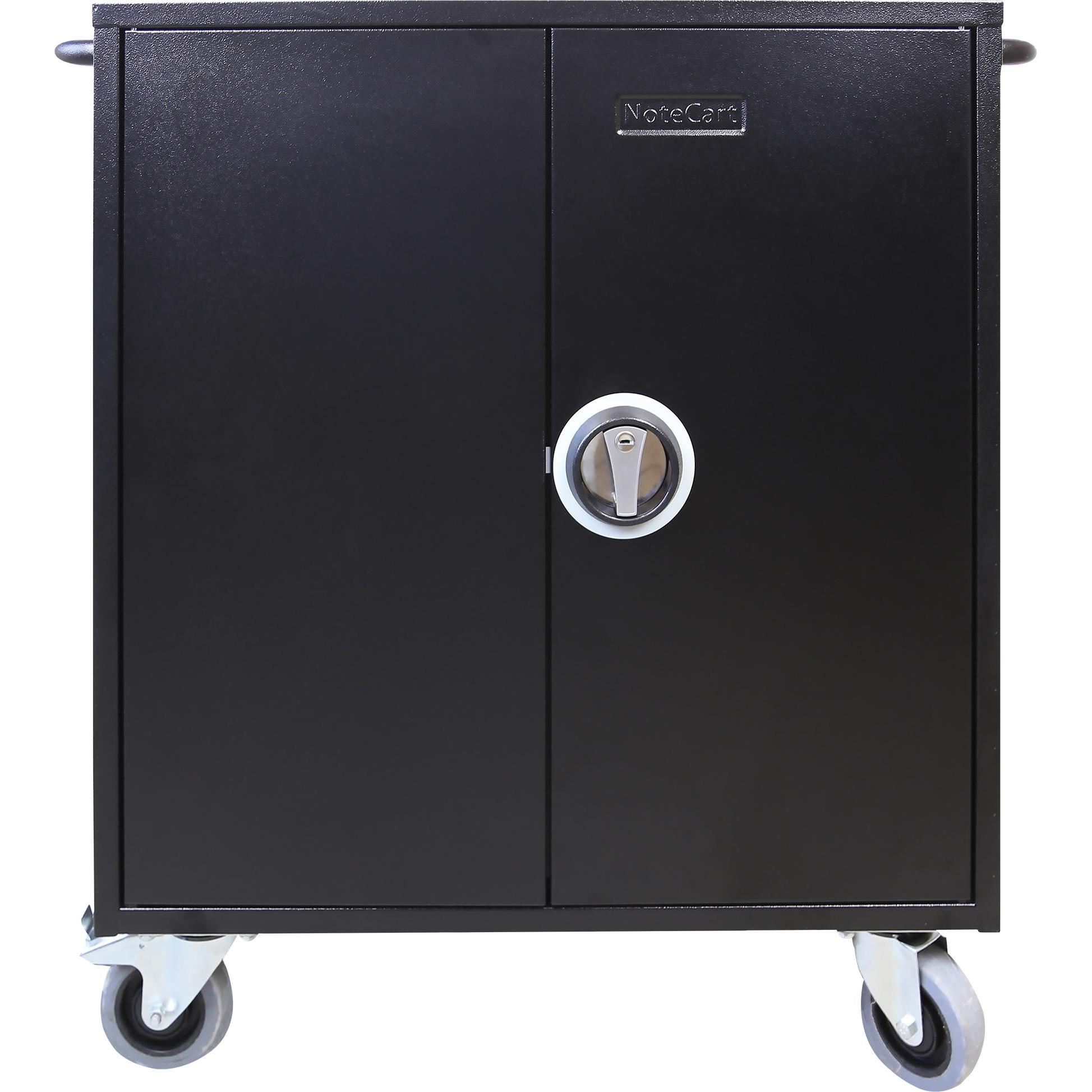 Leba NoteCart Flex Extended 24 - Wagen (nur Laden) für 24 Tablets / Notebooks - verri, Notebookwagen, Schwarz, Grau