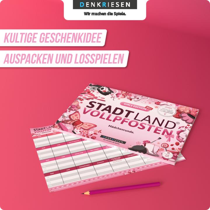 Image du produit Denkriesen Ville Pays Poteaux - A4 Block Girls Edition (f) (Allemand, 2 - 8 Joueur)