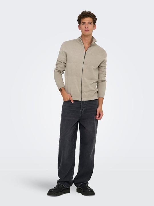 Produktbild Only & Sons Onsmalik Reg 12 Pin Zip Cardigan Knit (XXL)