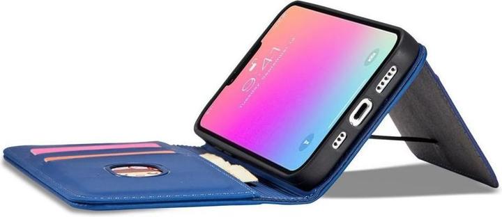 Produktbild Hurtel Magnet Card Case case for iPhone 14 Plus flip cover wallet stand blue (Apple iPhone 14 Plus)