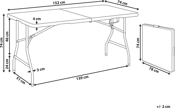 Produktbild Beliani Cugnoli (74 x 152 x 74 cm)