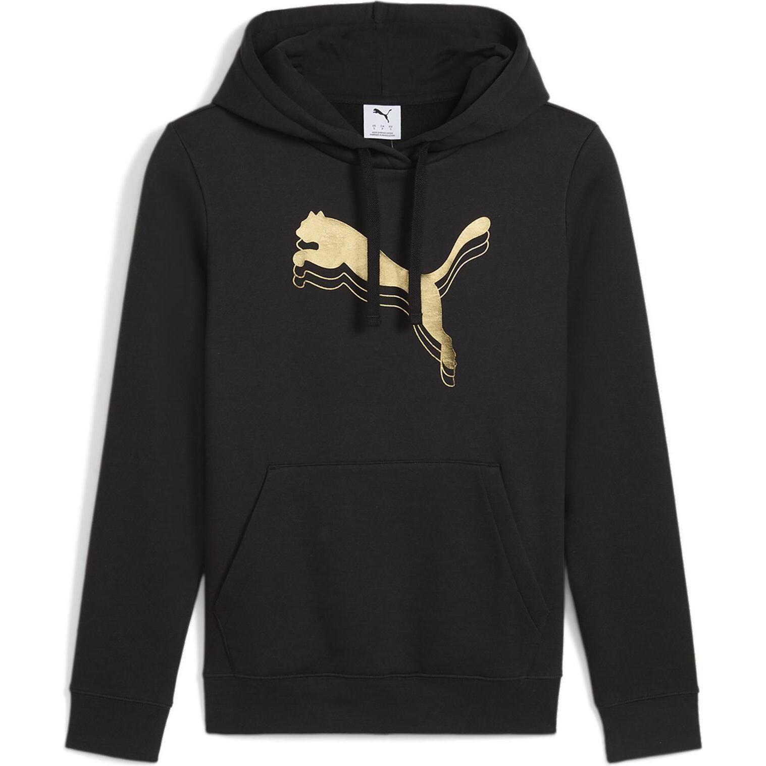 Puma, Herren, Pullover, ESS METALLIC Hoodie FL, Schwarz, (3XL)