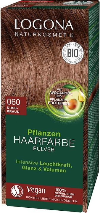 Produktbild Logona Pflegende Pflanzen-Haarfarbe Pulver Bernsteinbraun (060)